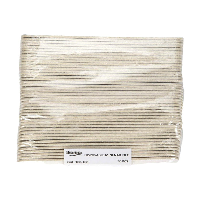 5" White Nail Files, 100/180 Grit, 50 ct