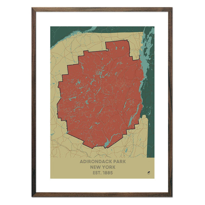 Adirondack Park Map - No Frame - North Drinkware