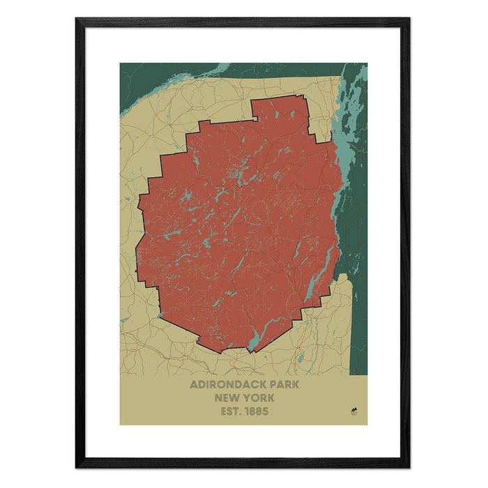 Adirondack Park Map - No Frame - North Drinkware