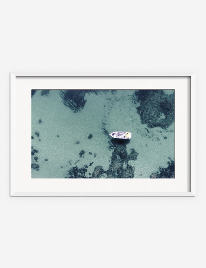 #frame-option::framed #color::white #size::25.5--x-17.5- #size::35.5--x-23.5- #size::45.5--x-29.5- | Aerial Ocean Bliss Photography Print in a white frame