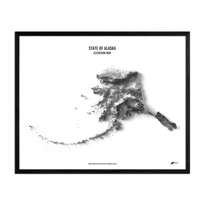 Alaska Elevation Map - No Frame - North Drinkware