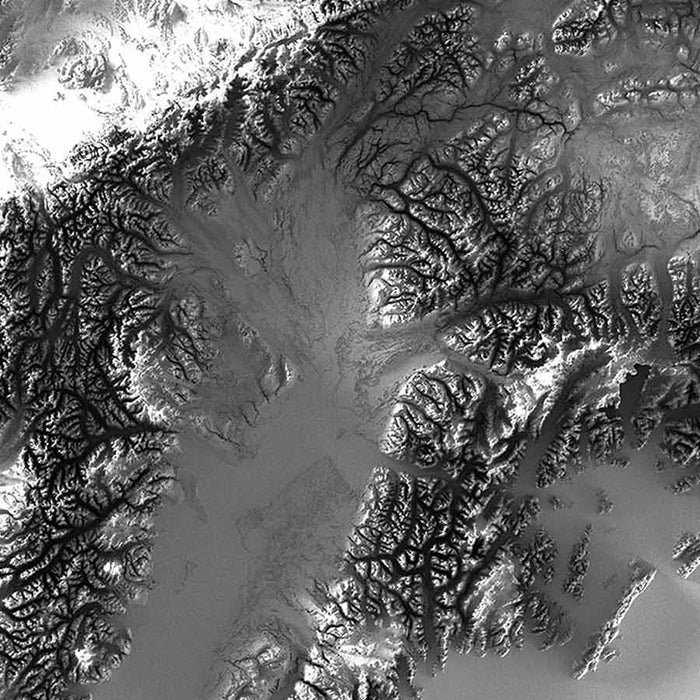 Alaska Elevation Map - No Frame - North Drinkware