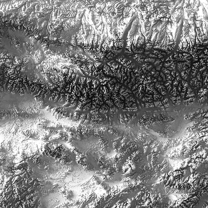 Alaska Elevation Map - No Frame - North Drinkware