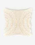 #color::natural #size::square | Arches ivory high-low textured plush square pillow by Sarah Sherman Samuel