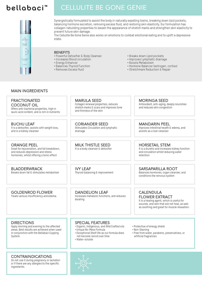 Bellabaci Cellulite Be Gone Genie Wellness Gel