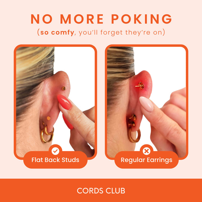 Button Flat Back Stud