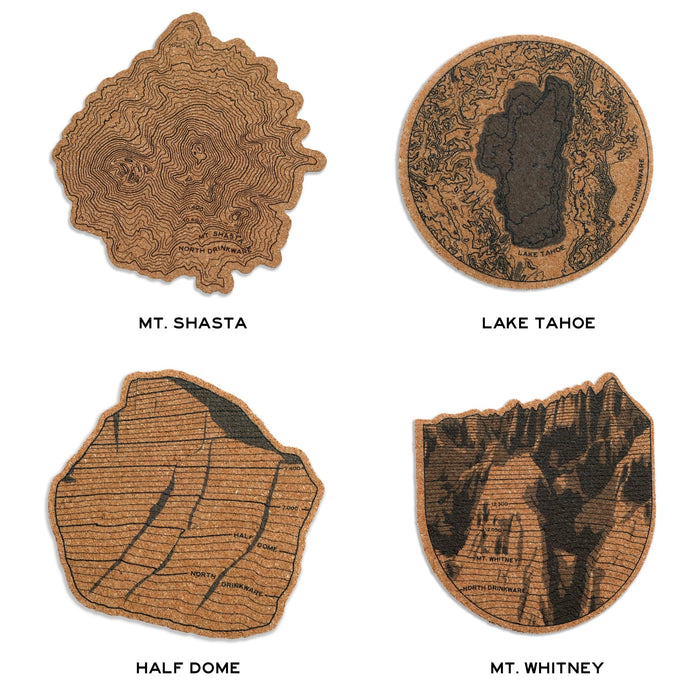 California Cork Coaster Set of 4 - North Drinkware