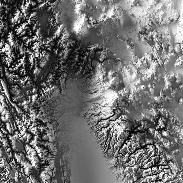 California Elevation Map - No Frame - North Drinkware