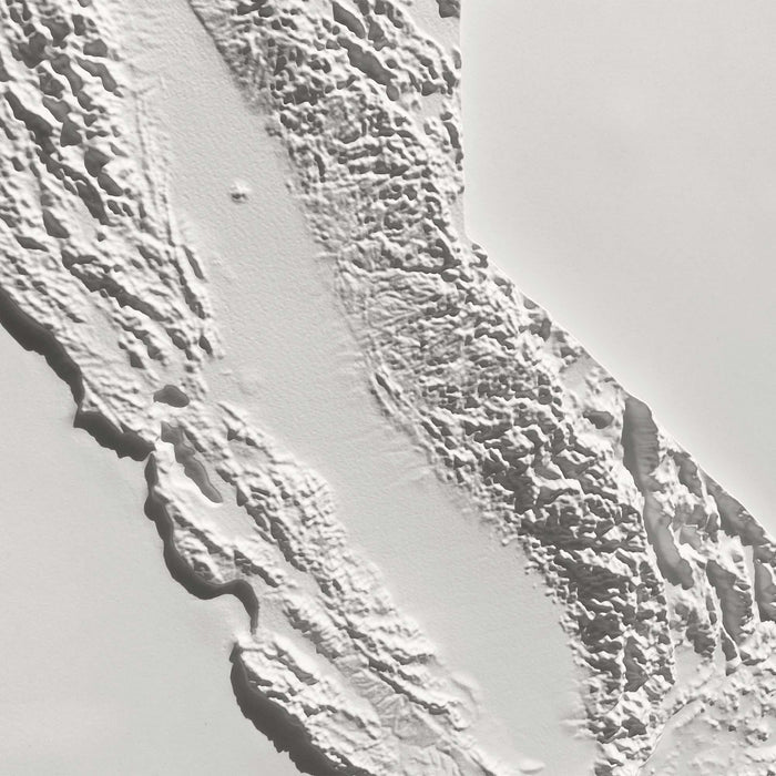 California – White 3D Raised Relief Map - North Drinkware
