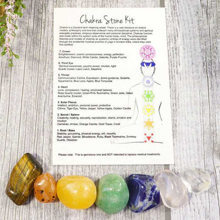 Chakra Crystal Balancing Kit, 7-Piece Set