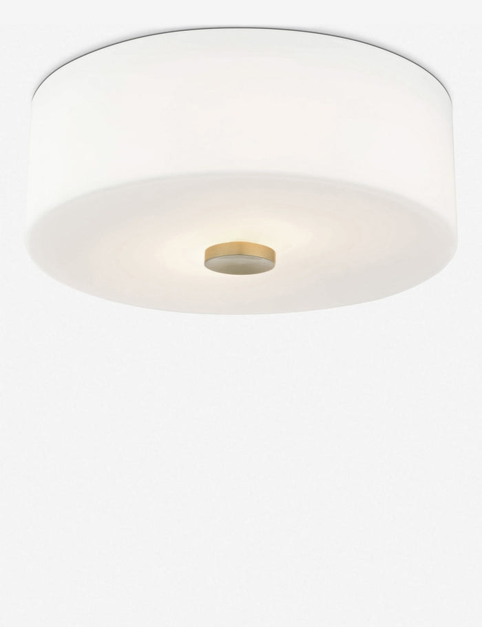| Cher frosted glass mount light with golden accents