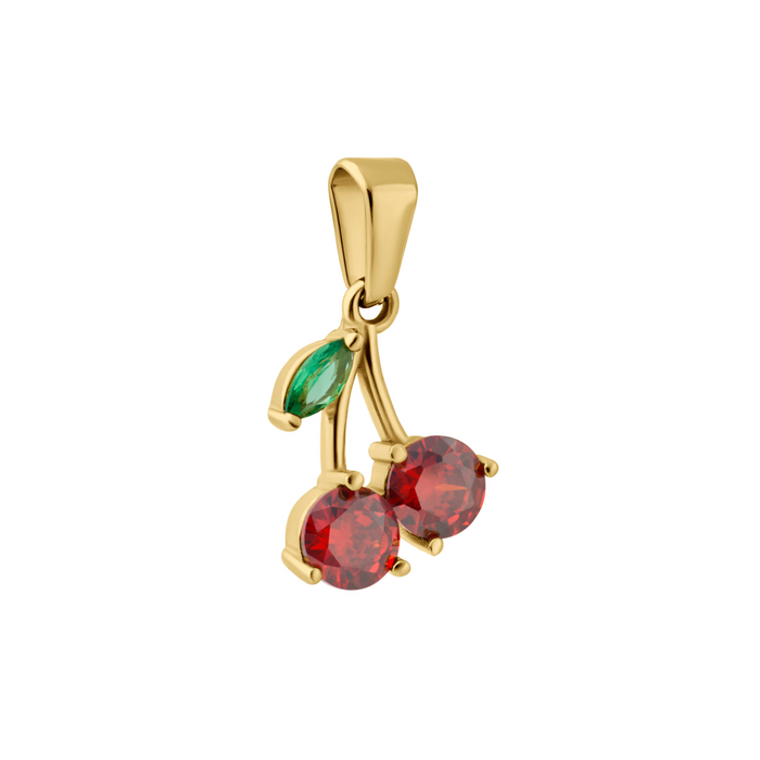 Cherry Gem Necklace Charm