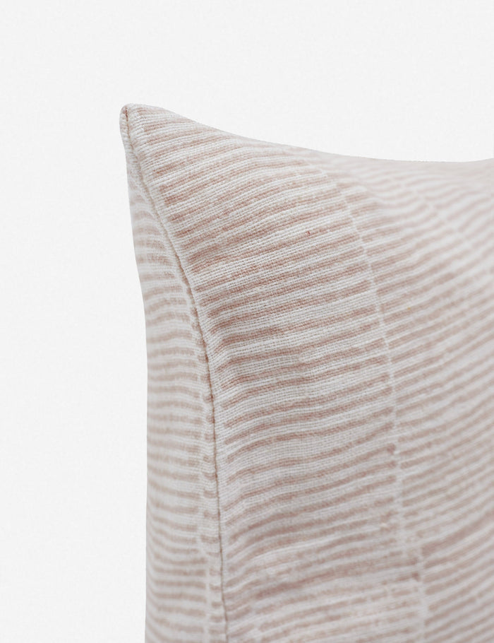 #color::Blush #style::long-lumbar | Corner of the claudette blush long lumbar pillow
