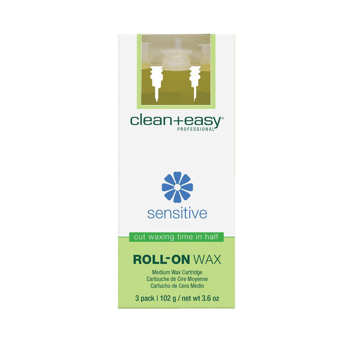Roll-On & Line Waxing Systems 3 ct. / Medium Clean + Easy Sensitive Wax / Refill