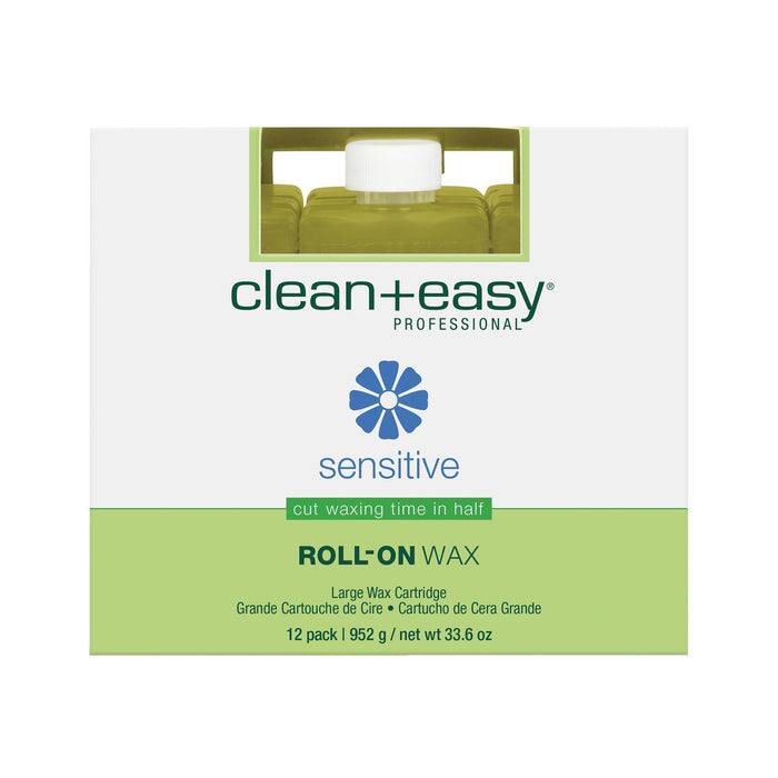 Roll-On & Line Waxing Systems 12 ct. / Large Clean + Easy Sensitive Wax / Refill