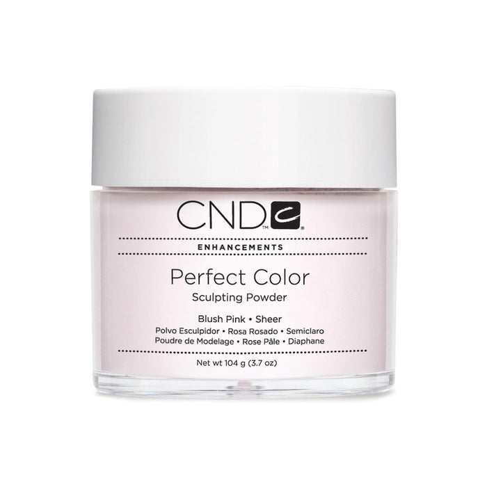 Artificial Nail Enhancements Blush Pink Sheer CND Perfect Color Sculpting Powder
