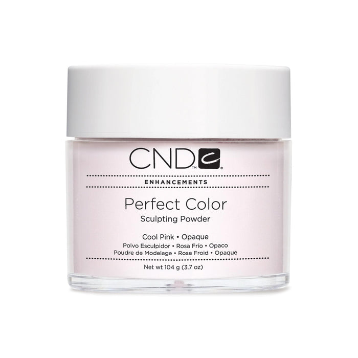 Artificial Nail Enhancements Cool Pink Opaque CND Perfect Color Sculpting Powder