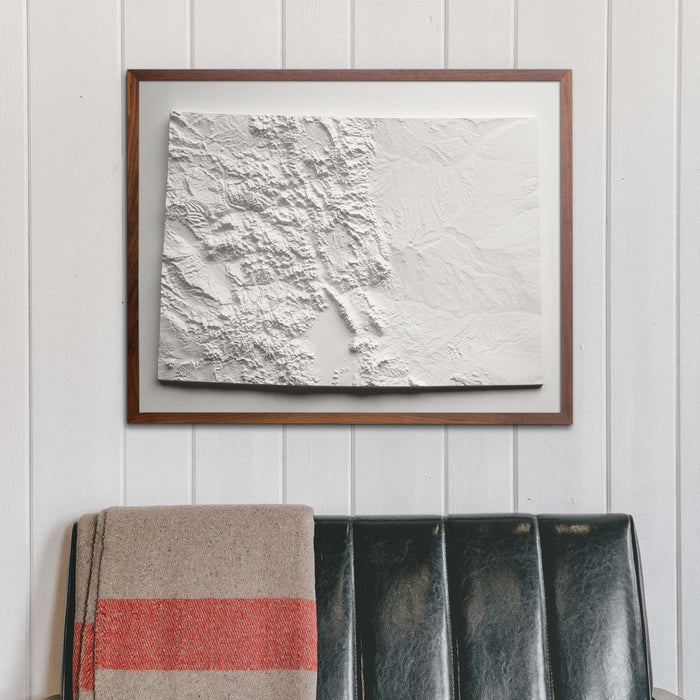 Colorado - White 3D Raised Relief Map - North Drinkware