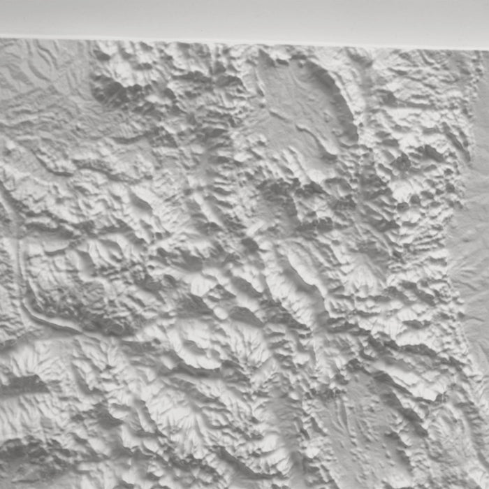 Colorado - White 3D Raised Relief Map - North Drinkware