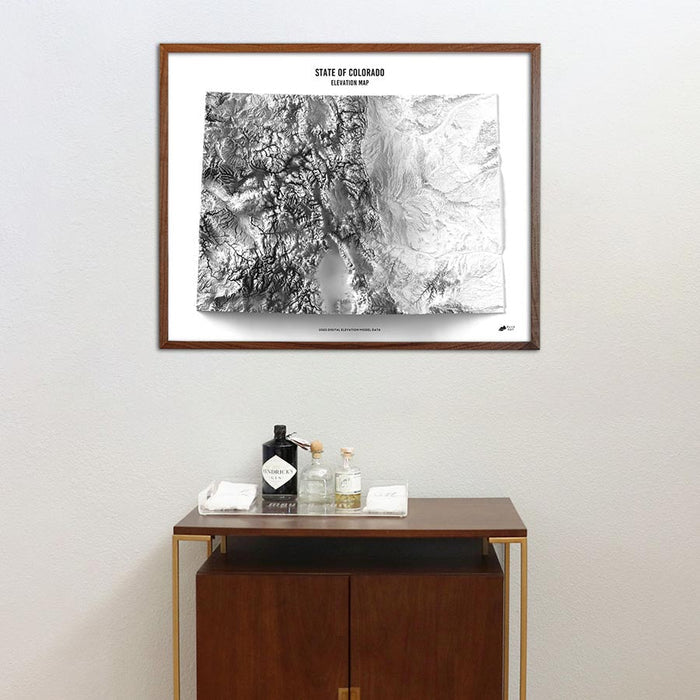 Colorado Elevation Map - No Frame - North Drinkware