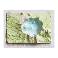 Crater Lake 1985 Shaded Relief Map - No Frame - North Drinkware