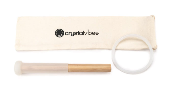 Crystal Vibes Frosted Quartz Singing Bowl