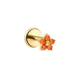CZ Bloom Flat Back Stud - Mai Tai