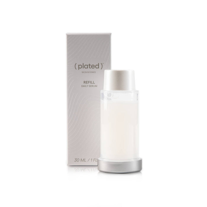 ( plated ) Skin Science DAILY Serum Refill cartridge and packaging, 30 mL / 1 fl oz