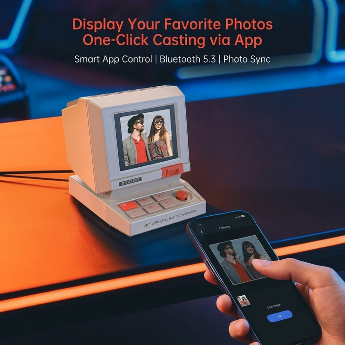 Divoom MiniToo Retro Pixel Bluetooth Speaker with DIY LED Display, alternate product view 6