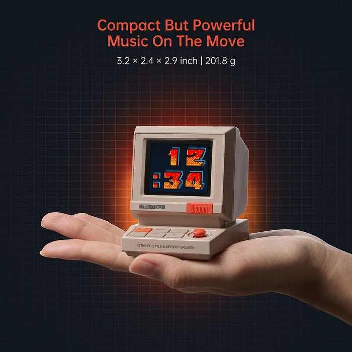 Divoom MiniToo Retro Pixel Bluetooth Speaker with DIY LED Display, alternate product view 7