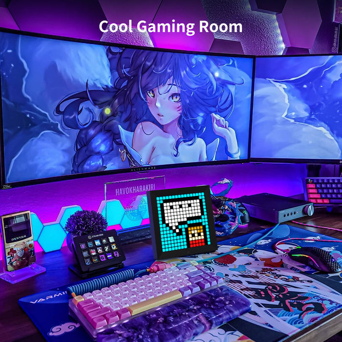 Divoom Pixoo 16x16 Pixel Art LED Display for Gaming Room Decor, alternate product view 2