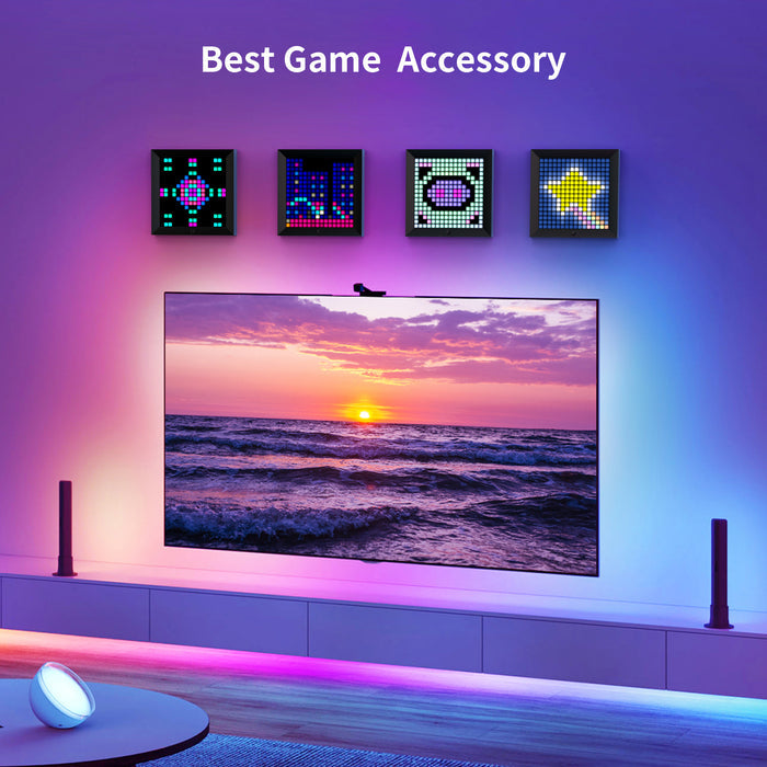 Divoom Pixoo 16x16 Pixel Art LED Display for Gaming Room Decor, alternate product view 4