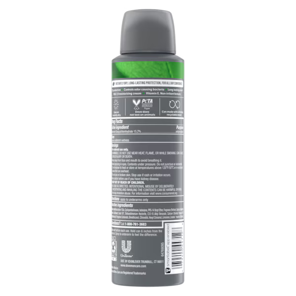 Dove Men's Extra Fresh Deodorant Spray, 5 oz.