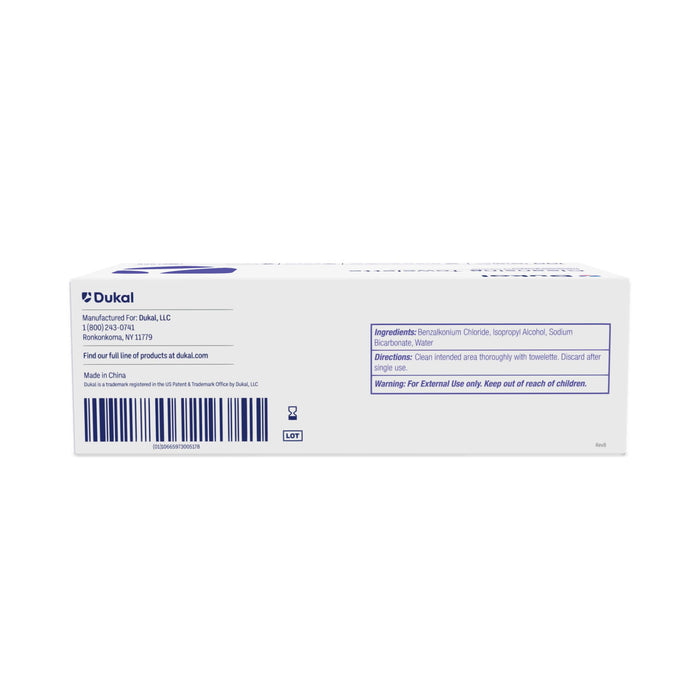 Dukal Cleansing Towelettes, 100 ct, 5" x 8"