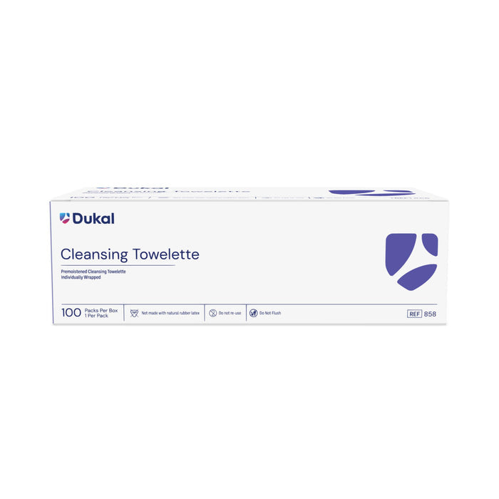 Dukal Cleansing Towelettes, 100 ct, 5" x 8"
