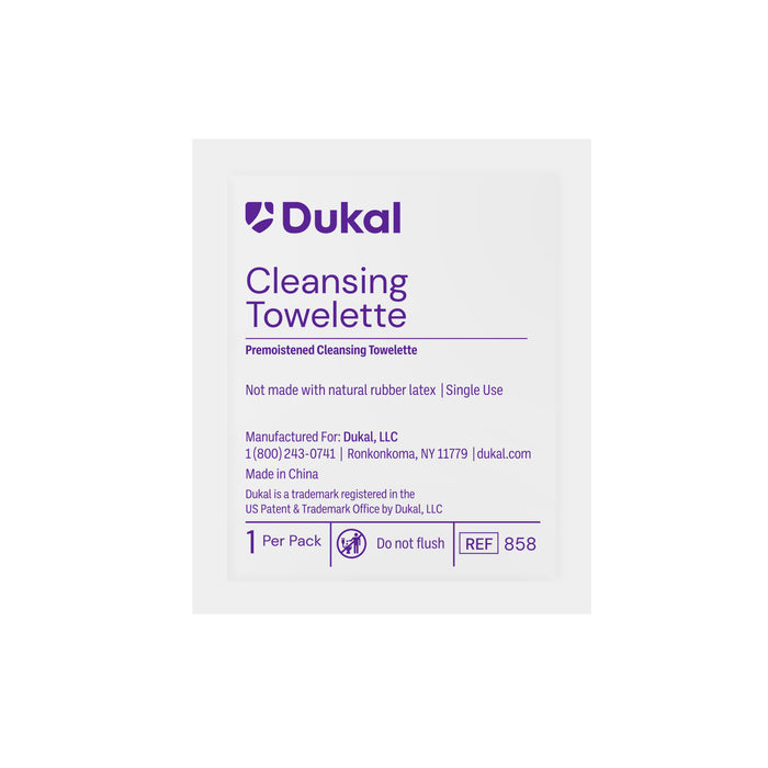 Dukal Cleansing Towelettes, 100 ct, 5" x 8"