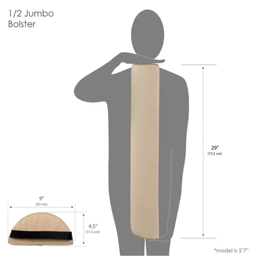 Earthlite Jumbo Half Round Bolster