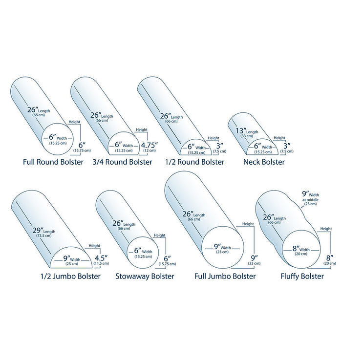 Earthlite Jumbo Half Round Bolster