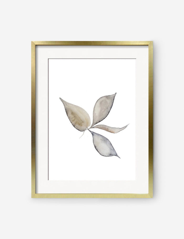 #color::gold #frame-option::framed #size::23--x-29- #size::14--x-17- #size::17--x-23- #size::29--x-37- #size::35--x-45- | Faded Leaves Print in a gold frame