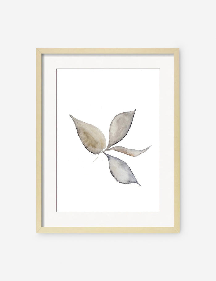 #color::natural #frame-option::framed #size::23--x-29- #size::14--x-17- #size::17--x-23- #size::29--x-37- #size::35--x-45- | Faded Leaves Print in a natural frame