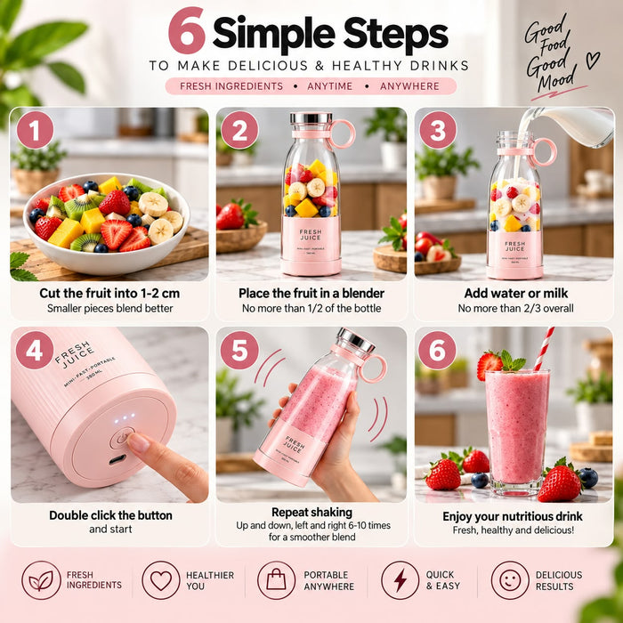 Flyblend Fresh Juice Portable Blender | Blend Fresh, Anywhere