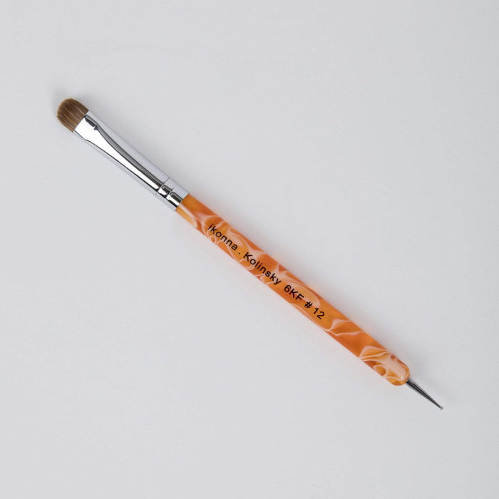 Nail Brushes & Cuticle Pushers Orange #12 French Gel Detail Brushes with Dotting Tools