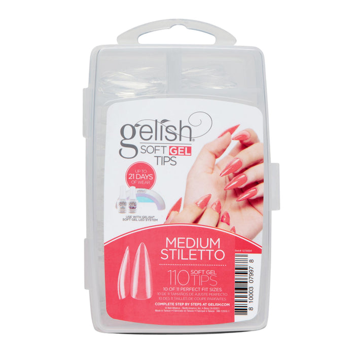 Gelish Soft Gel Tips, Medium Stiletto, 110 ct