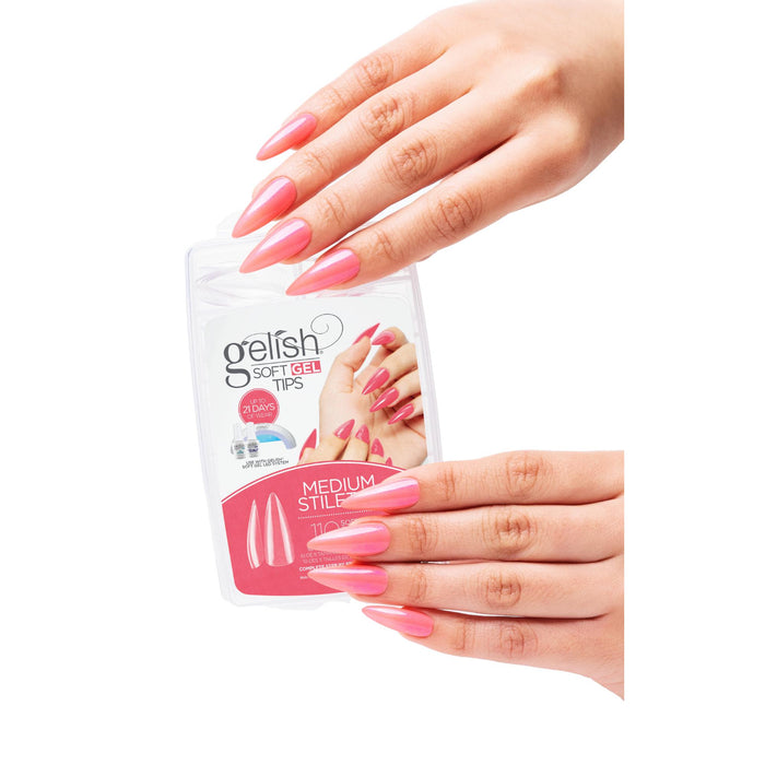 Gelish Soft Gel Tips, Medium Stiletto, 110 ct