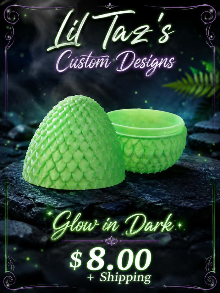 Glow-in-the-Dark Dragon Twist Egg — 3D Printed Surprise