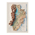 Grand Teton National Park 1965 Shaded Relief Map - No Frame - North Drinkware