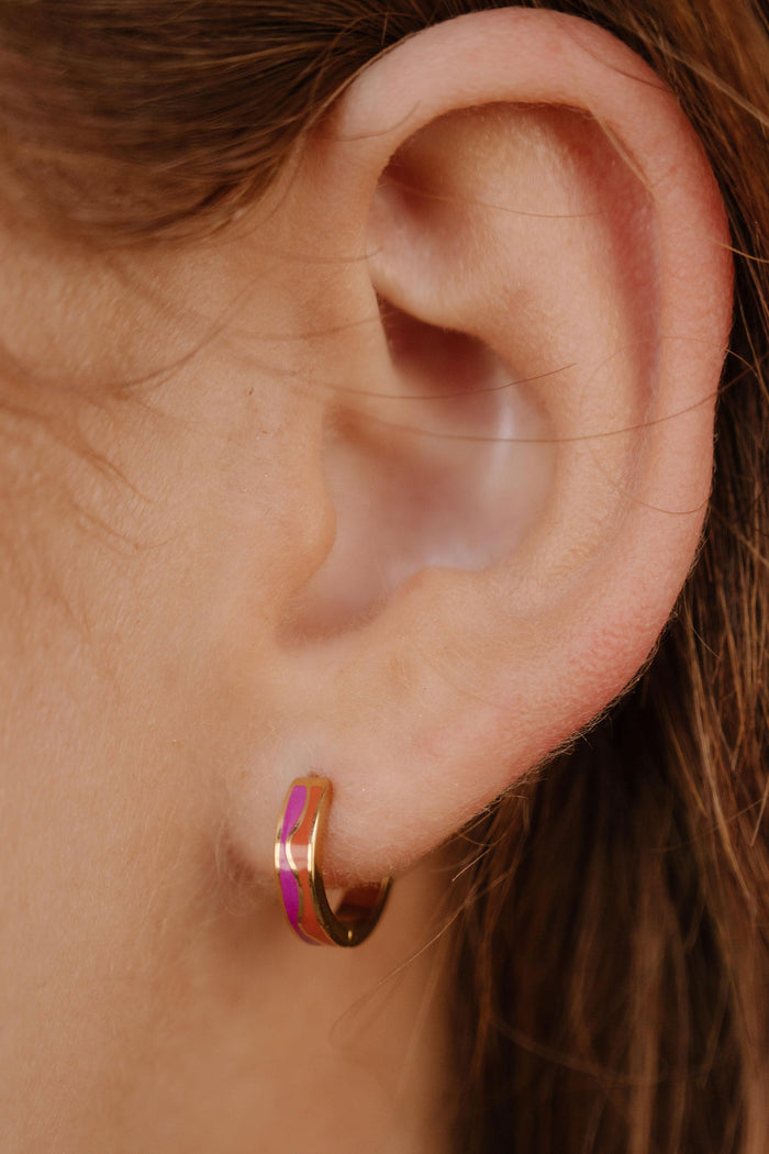 Groovy Titanium Hoops