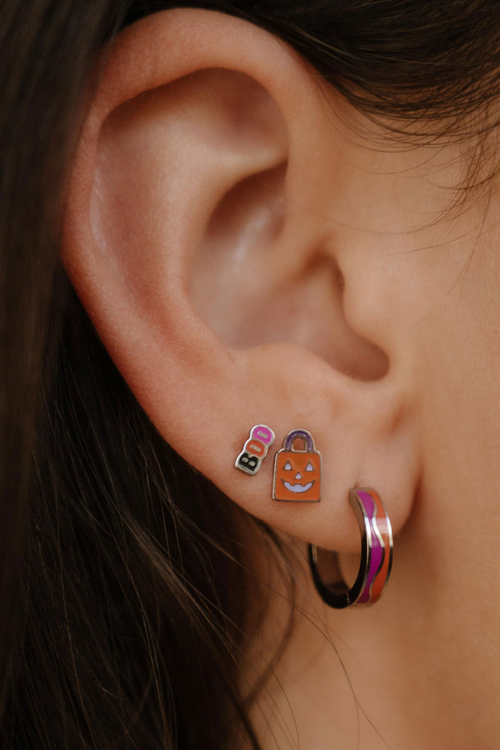Groovy Titanium Hoops