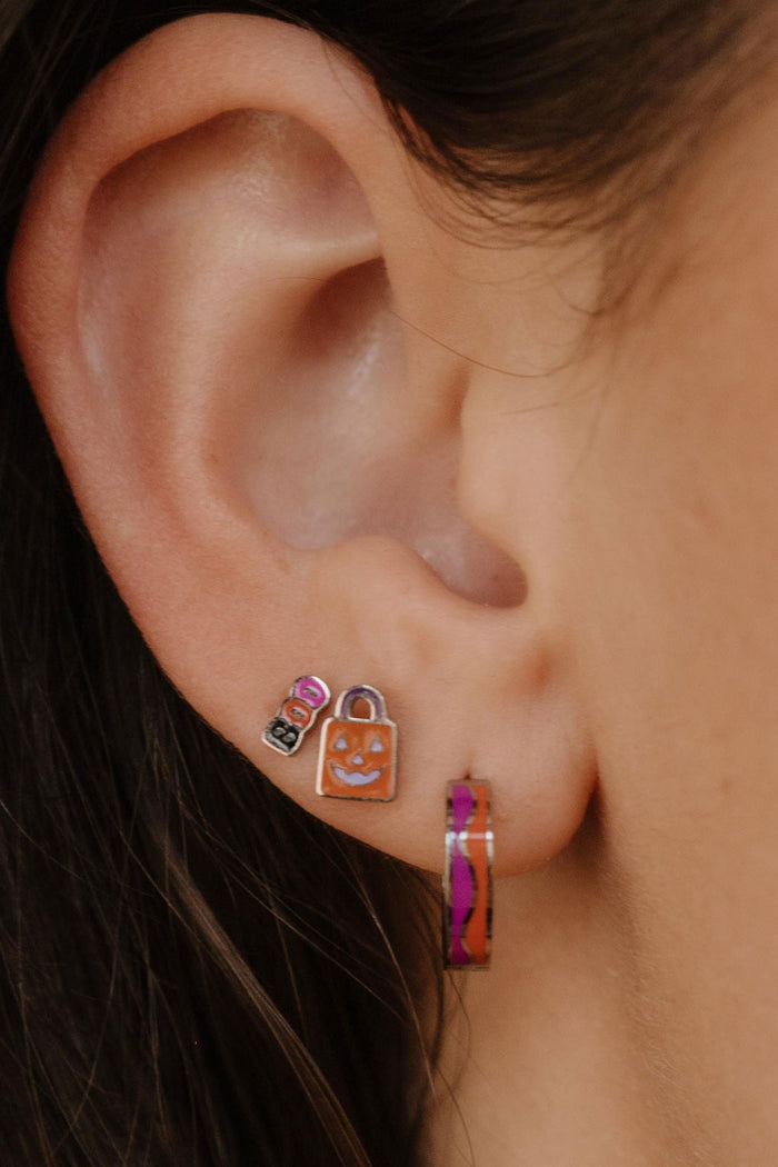 Groovy Titanium Hoops