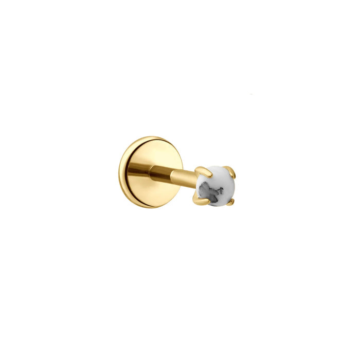 Howlite Flat Back Stud